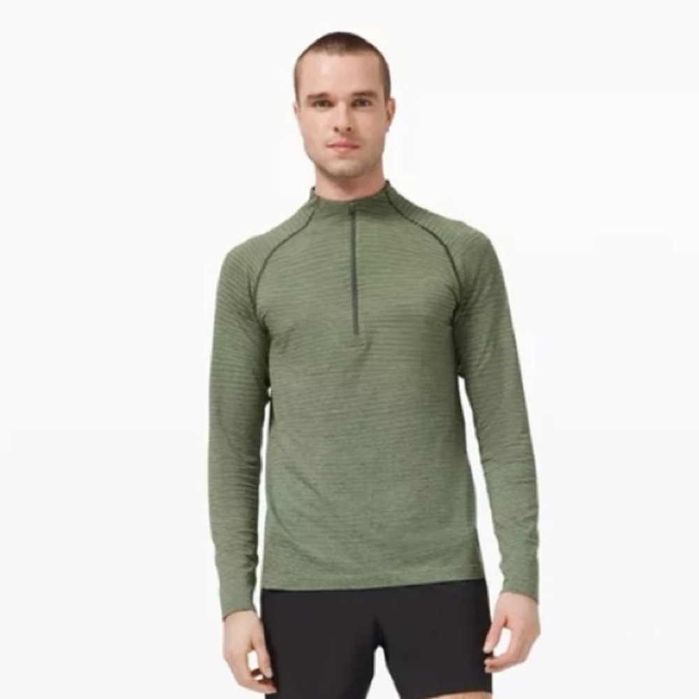 Lululemon Green Metal Vent 2.0 1/2 Zip Pullover M